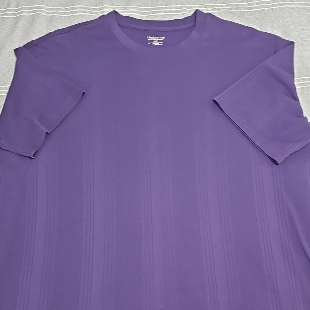Claiborne Rich Purple Short Sleeve Men's Moisture Wicking Shirt 3xlt